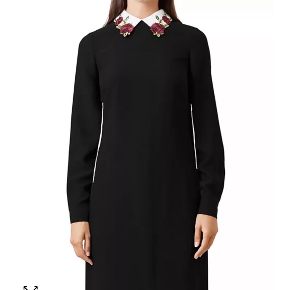 Hobbs London Black Collared Shift Dress - Picture 2 of 2
